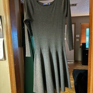 Polo by Ralph Lauren Gray Long Sleeve Dress